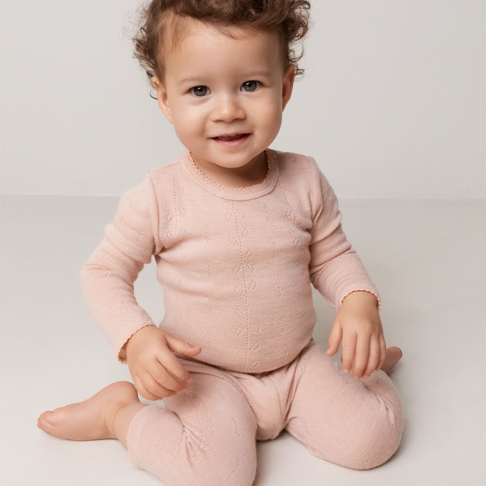 Leggings, MarMar, Wool Pointelle, Burnt Rose