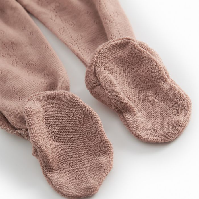 Heldress m/fot, MarMar, Wool Pointelle, Rubetta, Burnt Rose