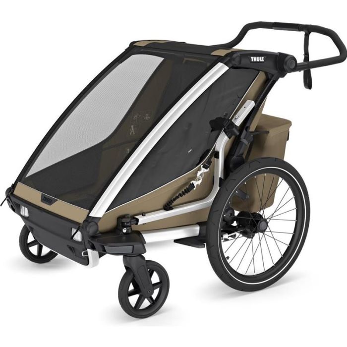 Sykkelvogn, Thule, Chariot Cross 2 Double, Faded Khaki