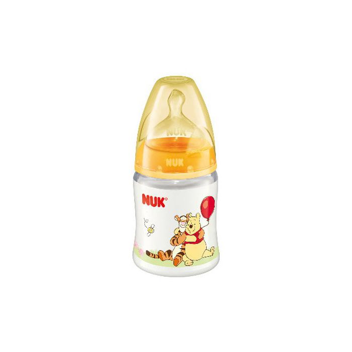 Flaske, Disney 1M, NUK, Silikon, 150 ml - bred flaskehals, 3 pk