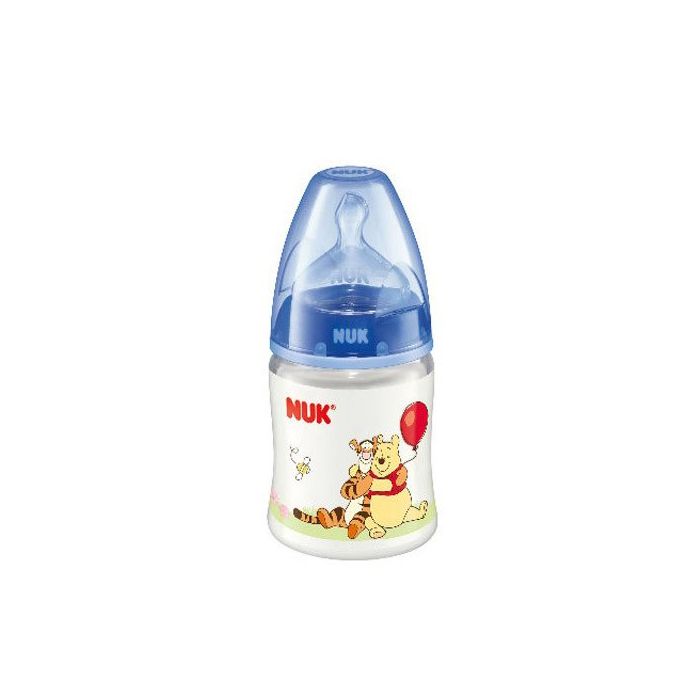 Flaske, Disney 1M, NUK, Silikon, 150 ml - bred flaskehals, 3 pk