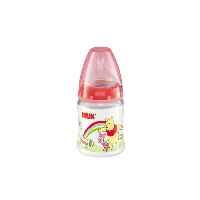 Flaske, Disney 1M, NUK, Silikon, 150 ml - bred flaskehals, 3 pk