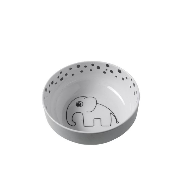 Done By Deer Yummy skål Happy Dots grey