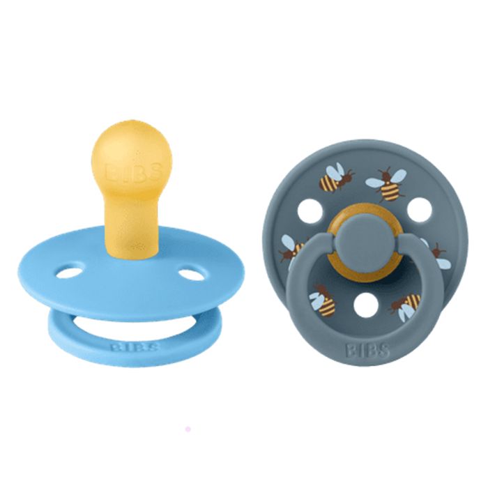 BIBS Smokk,  2 pk, Bumblebee, Latex Size 1, Breeze Mix