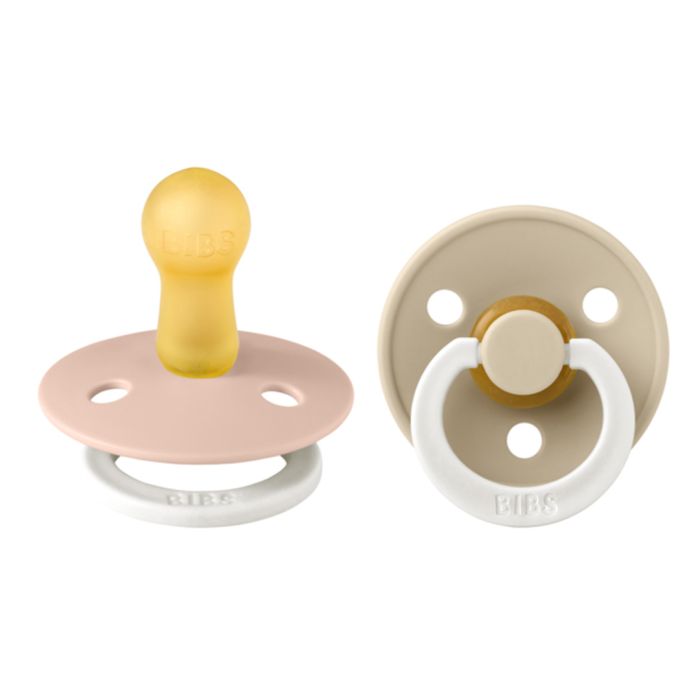 Smokk, BIBS, Latex, Size 2, Blush Glow/Vanilla Glow, 2pk