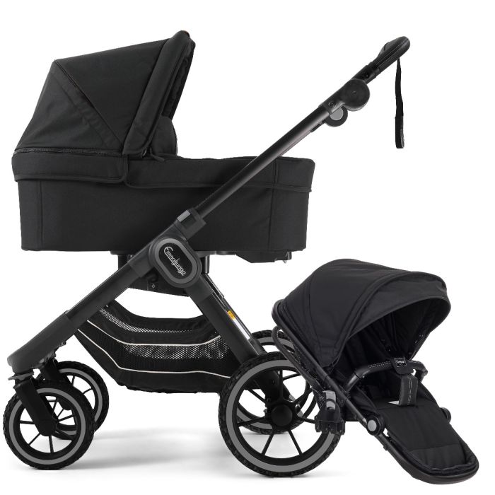 Komplett Vognpakke, Emmaljunga NXT90 All Black - Bag + Sittedel