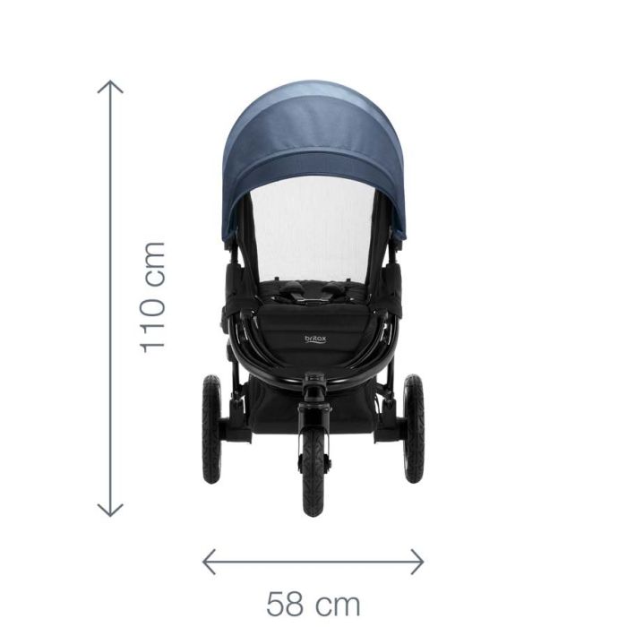 Britax B-Motion 3 Plus - Komplett m/ Kalesjepakke Cosmos Black og bagdel