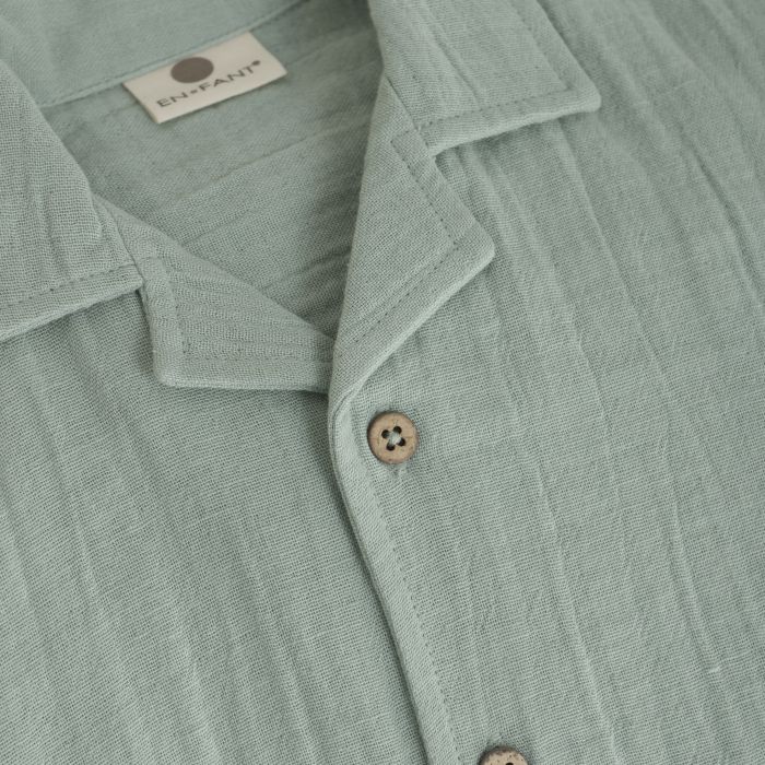 Skjorte, EnFant, Muslin, Jadeite, Green