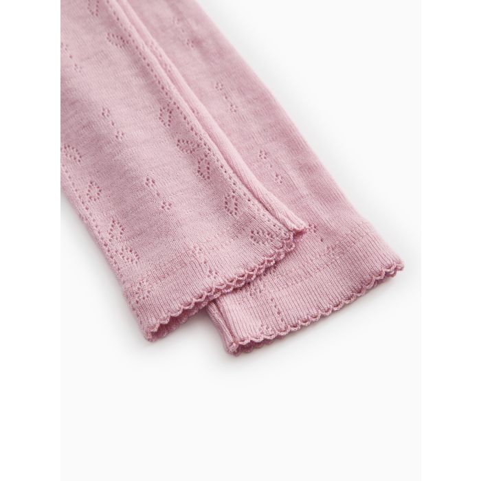 MarMar Leggings Ull, Pointelle, Soft Berry