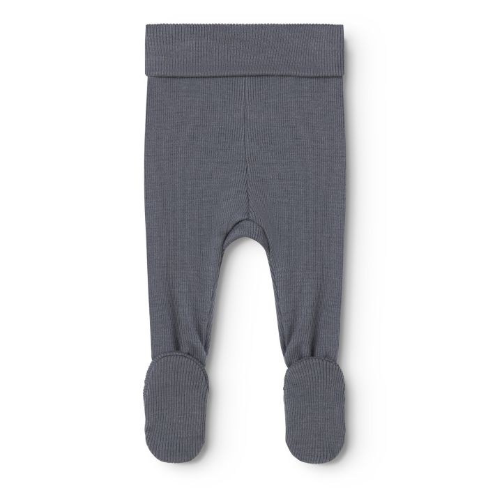 MarMar Leggings Ull m/fot, Rib, Pixa, Rainstorm