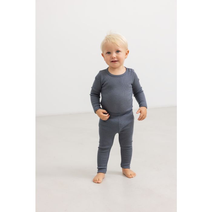 MarMar Leggings Ull, Rib, Rainstorm