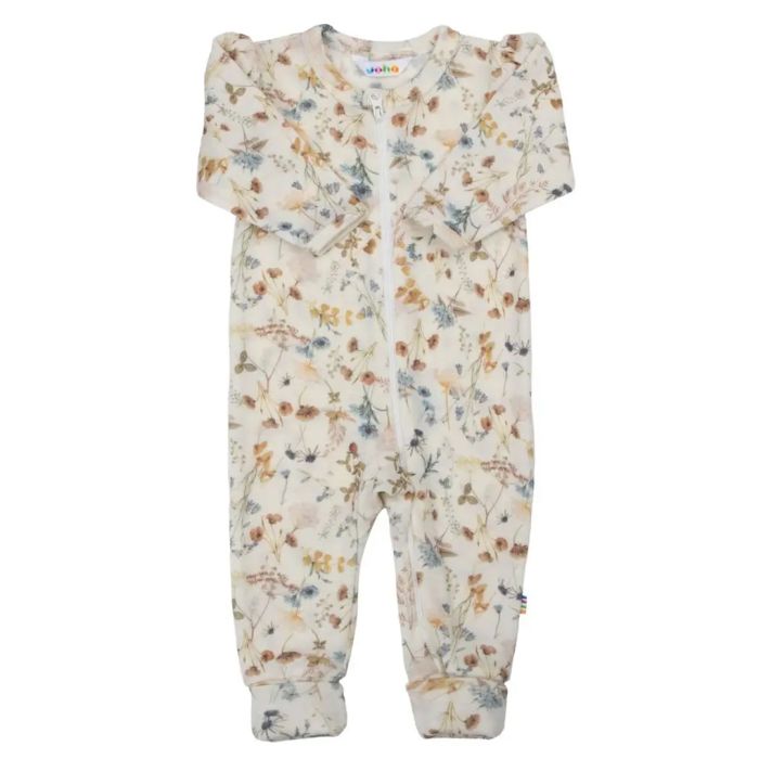 Heldress, Joha, Merinoull, Blomster, Offwhite