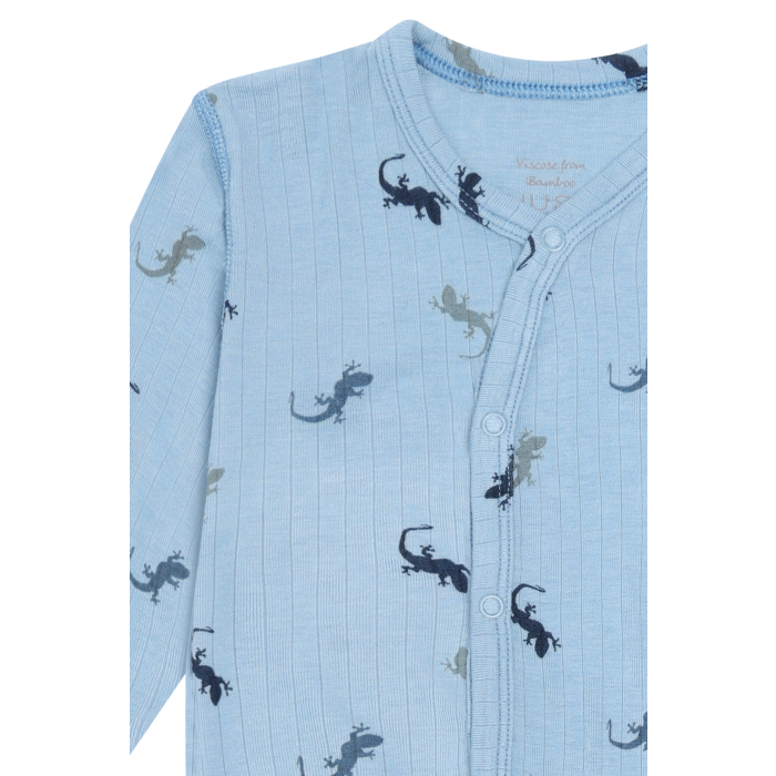 Hust&Claire Heldress, Bambus Mulle Lizards Light Blue