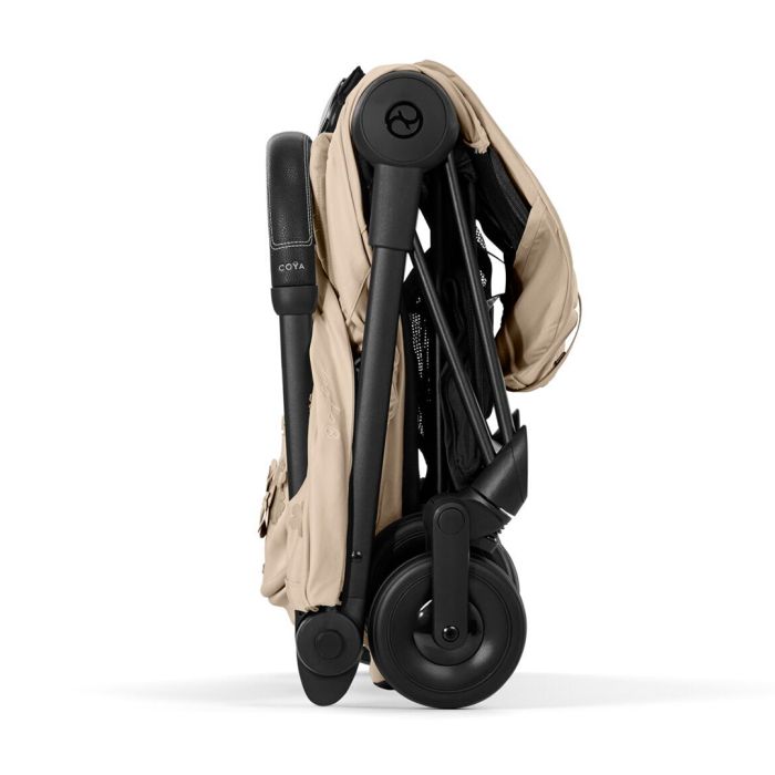 Cybex Coya, Matt Black, Flowers Beige, Barnevogn