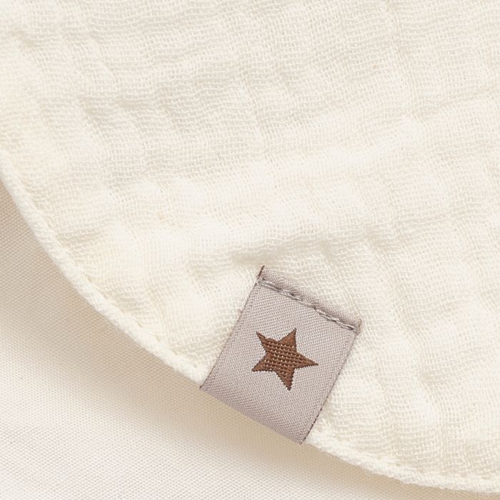 Huttelihut Sommerlue m/ører Muslin, Antique White
