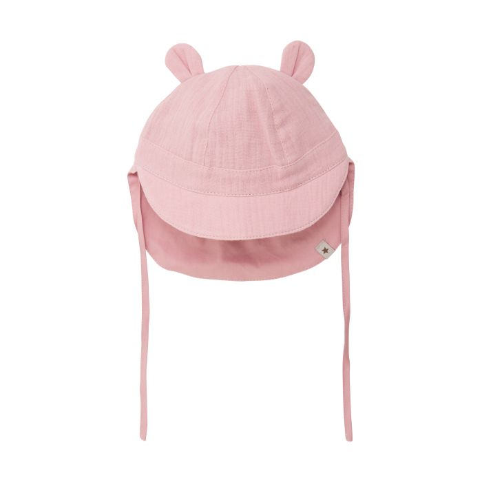 Huttelihut Sommerlue m/ører Muslin, Pale Mauve
