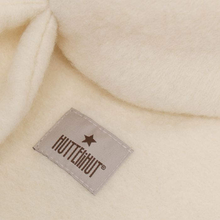 Huttelihut Balaclava Ears Wool, White/Tofu