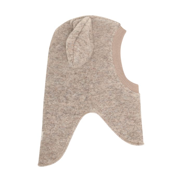 Huttelihut Balaclava Ears Wool, Brown/Camel Melange