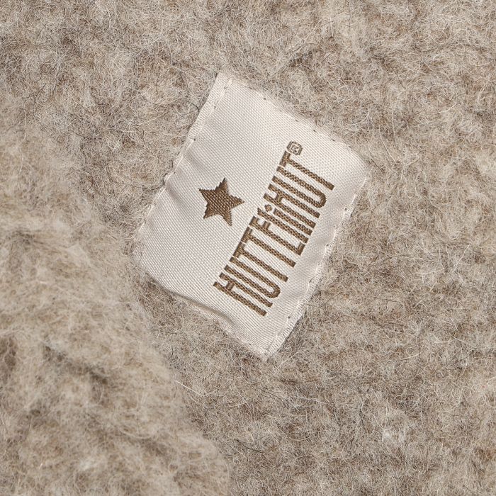 Huttelihut Balaclava m/ører, Ull Teddy, Brown/Camel M
