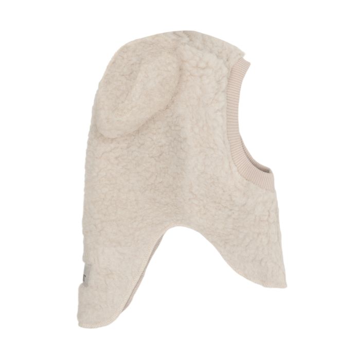 Huttelihut Balaclava m/ører, Ull Teddy, Grey/Cement
