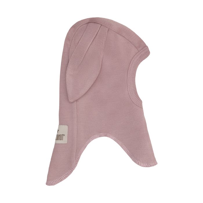 Huttelihut Balaclava m/ører, Ull Rib, Woodrose