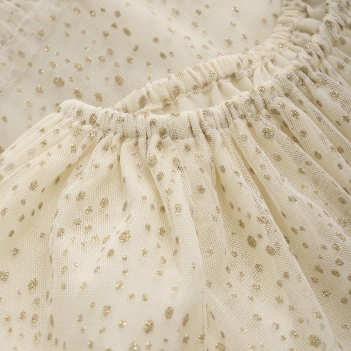 Kjole, Huttelihut, Gold Tulle, Eggnog