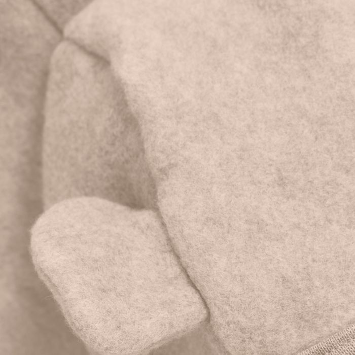 Huttelihut Heldress m/ører, Bomullsfleece, Camel Melange