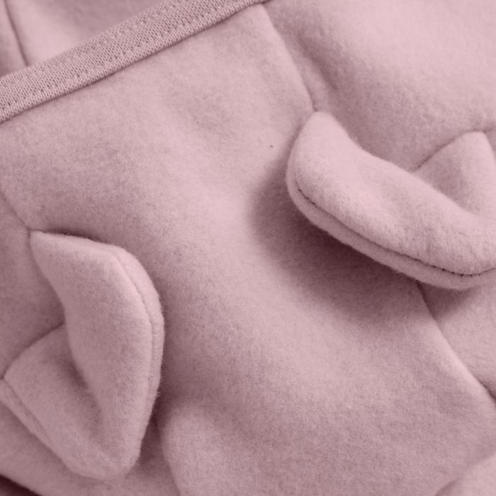 Huttelihut Heldress m/ører, Bomullsfleece, Deauville Mauve