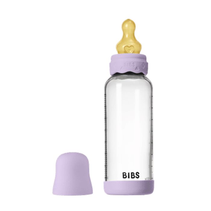 BIBS Glassflaske, Boheme, Latex, 240 ml, Medium Flow, Violet Sky