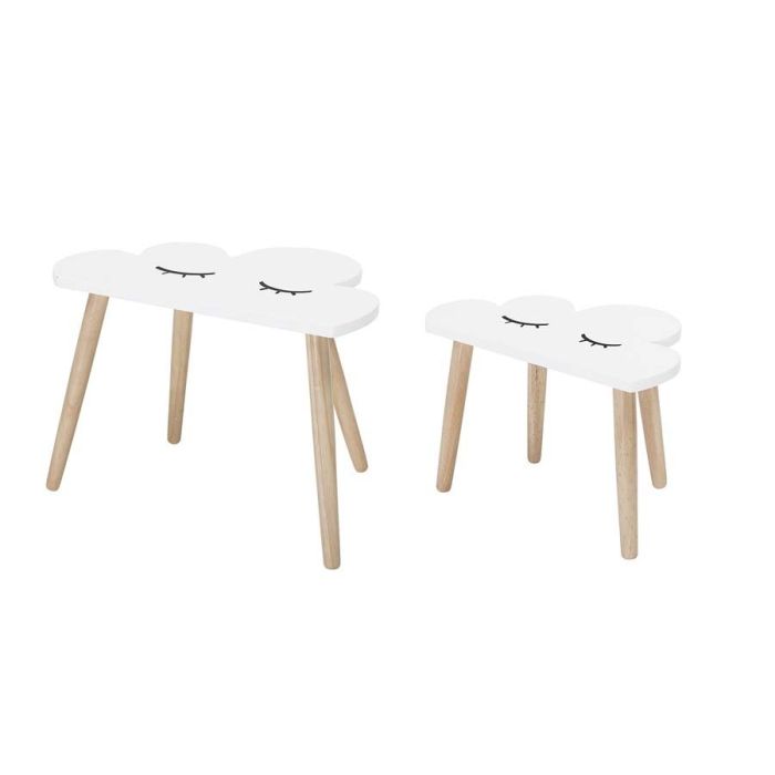 Bloomingville bord, hvit, sett med 2
