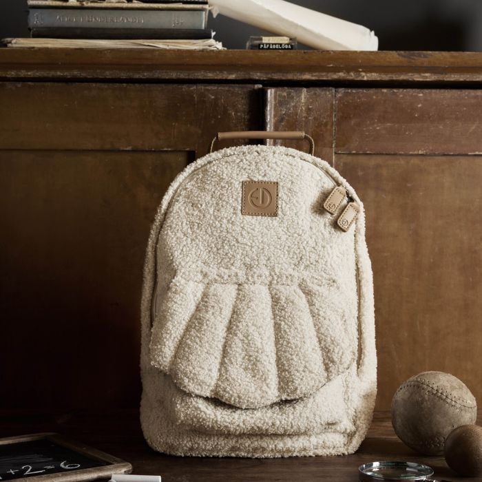 Elodie Ryggsekk MIDI, White Bouclé