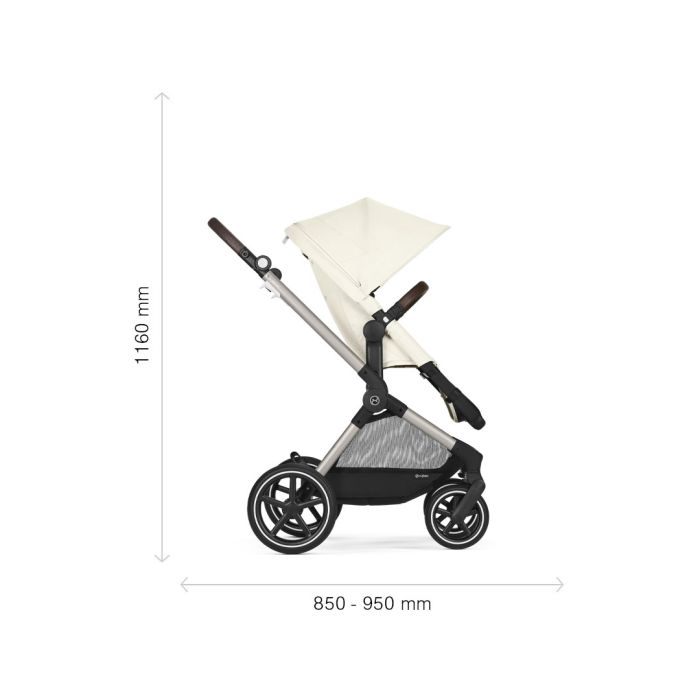 Barnevogn 2-in-1, Cybex, Eos Lux B, Moon Black