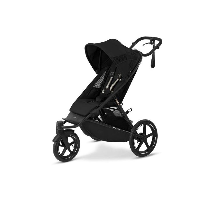 Komplett vogn, Cybex, Avi Spin, BLK Moon Black inkl. liggedel Moss Green