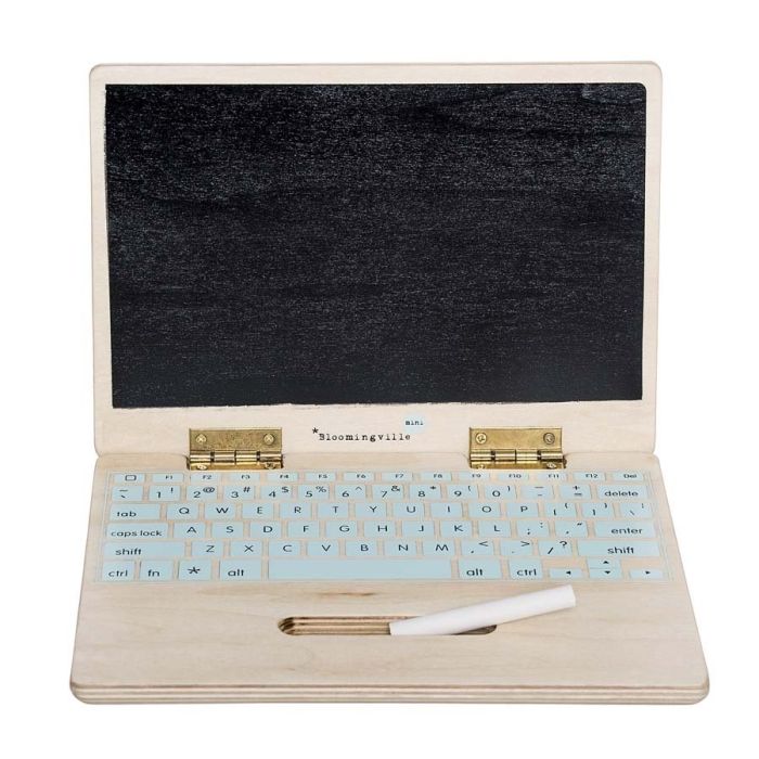Bloomingville toy computer m/tavle, natur