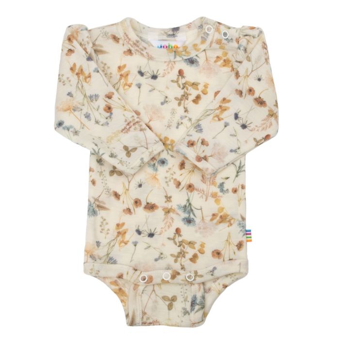 Body, Joha, Merinoull, Blomster, Offwhite