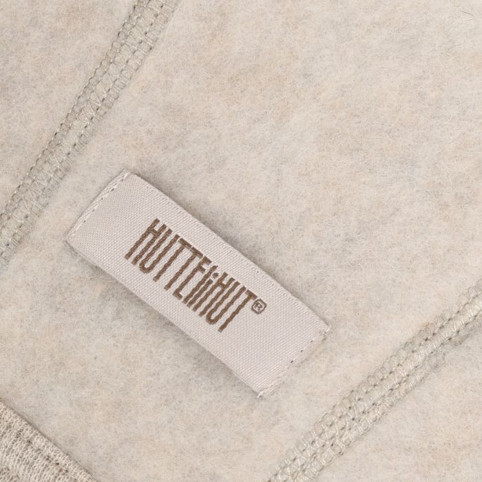 Huttelihut Lue m/knyting, Ull Camel Melange 