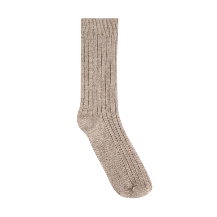 Huttelihut Sokker, Ull Rib, 2pk Camel Melange