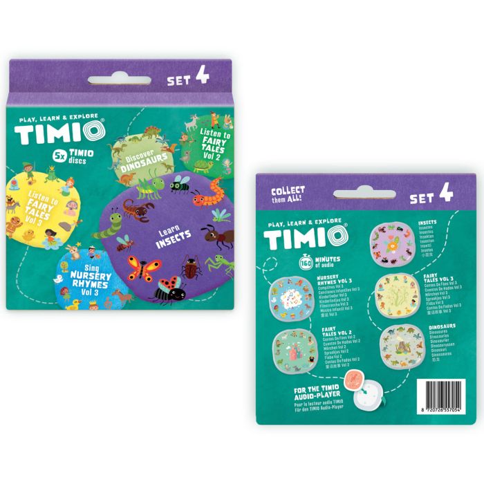  Disc Set 4, TIMIO, Barnesanger, Eventyr, Dinosaurer, Små insekter