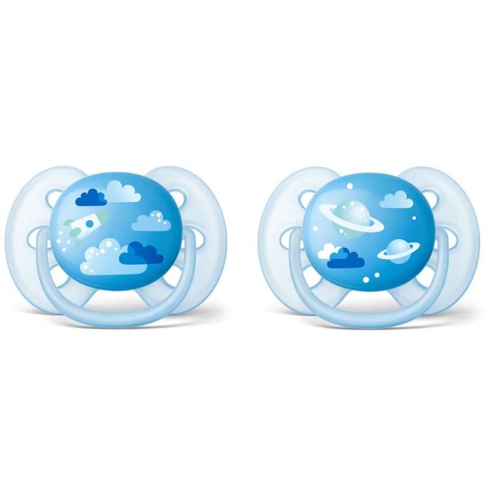 Smokk, Avent, Ultra soft, 6-18 mnd, 2pk, Blå
