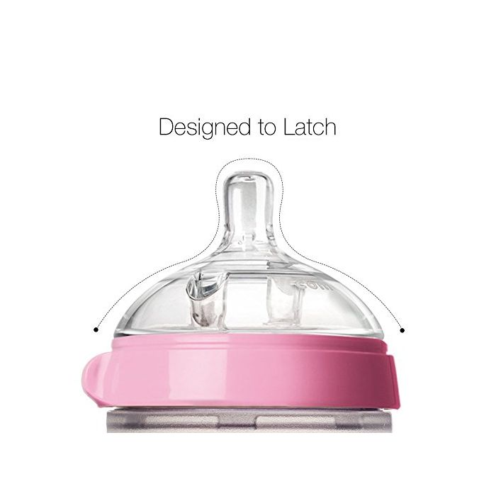 Comotomo tåteflaske natural feel rosa 150 ml
