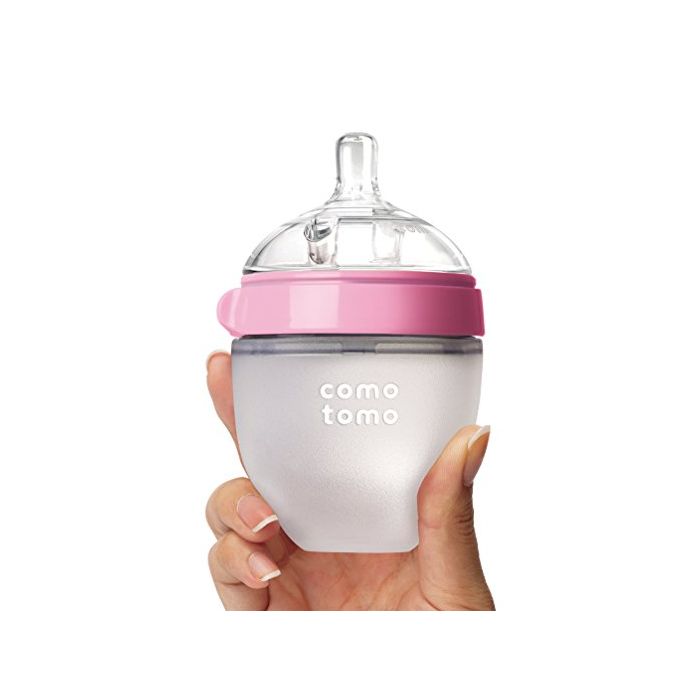 Comotomo tåteflaske natural feel rosa 150 ml