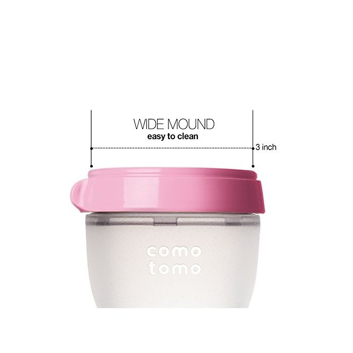 Comotomo tåteflaske natural feel rosa 150 ml