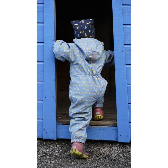 Kattnakken Babyregndress Dugg, Myk Blå