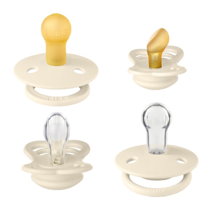 Smokk, BIBS, Try-it Collection, 4 pk Size 1, Ivory