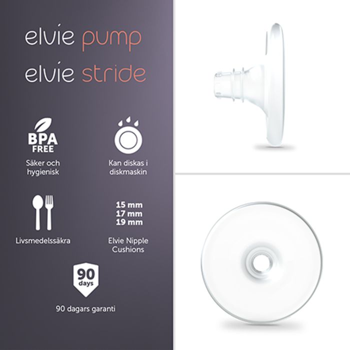 Brysttrakt, Elvie, 17 mm 2-pk