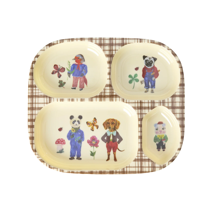 Babyservise i gaveeske, Nathalie Lété-design, Brun, Rice