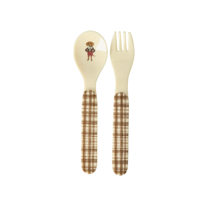 Babyservise i gaveeske, Nathalie Lété-design, Brun, Rice