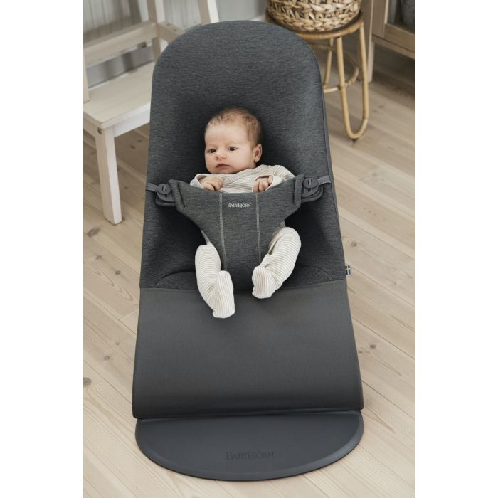 BabyBjørn Bliss Vippestol,Svartgrå, 3D Jersey