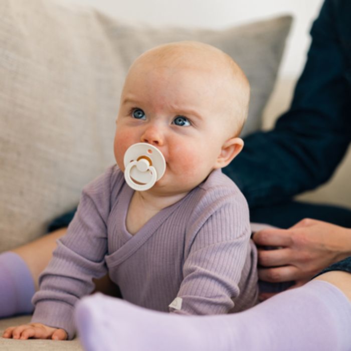 Smokk, BIBS, Latex, Size 1, Vanilla Glow/Dark Oak Glow, 2pk