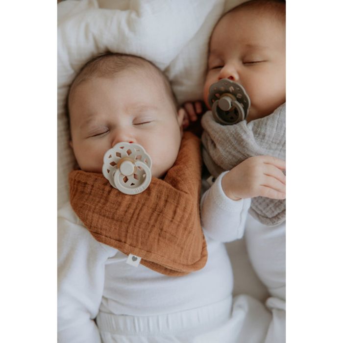 Smokk, BIBS, Boheme, Latex, Size 2, Vanilla/Peach, 2pk